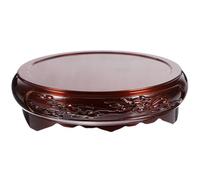 HEALEEP Copper Plum Blossom Pedestal Coaster Holder Vintage Metal Copper Desktop Teacup Display Stand Practical 260g Base for Home Décor and Tabletop Use