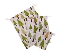 HEALEEP Cotton Multipurpose Drawstring Storage Bags Organizer Set Small Medium Large Sizes for Dorm Room Travel and Holiday Presents 3Pcs Fabric Pouches