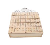 HEALEEP Countdown Calendar for Ramadan Mini Drawers Wooden LED Light Muslim Eid Festival Home Decoration Ramadan Advent Calendar Eid Countdown