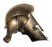 HEALEEP Creative Plastic Roman Helmet for Performances Coffee Color Not Easy to Fall off Resistant to Damage Novelty Roman Headgear Boys and for Themed Parties