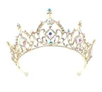 HEALEEP Crystal Bridal Crown Elegant Princess Tiara Wedding Headband with Rhinestones Hair Accessory for Brides Birthday Party Hair Decor