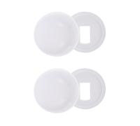 HEALEEP Decorative Bolt Cap 2 Pair Plastic Round Toilet Bolt Covers Closestool Screw Caps for Toilet Seat Installation and Cleaning Accessories