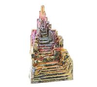 HEALEEP Desktop Crystal Specimen Adornment Bismuth Mineral Stone Rainbow Crystal for Home Decor Unique Table Display Elegant Office Accent Decorative Ornament