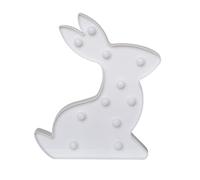 HEALEEP Desktop LED Night Light Neon Night Signs White Rabbit Shape Glow Softly in The Dark Premium Plastic Practical Ip44 Protection for Party and Birthday