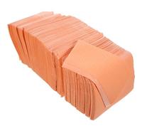 HEALEEP Disposable Nail Art Table Mats 125pcs Orange Nail Cushion Pads Manicure Desk Cleaning Paper Tablecloths for Salon