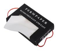 HEALEEP Disposable Thin Perm Paper for Hot and Cold Perms, Hair Roller Tissue Wrap for Salon and Home Use, Black Box Pack Suitable for Long and Short Hair Styling