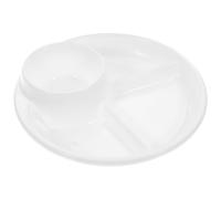 HEALEEP Divided Dinner Plate for Adults with High Sectioned Partition and Side Edges, Food Grade Pp Material, Weight Loss and Food Separation Features, for Portion Control and Diet Meals