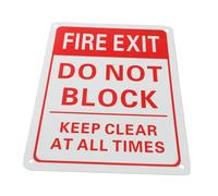 HEALEEP Do Not Exit Sign Multi Use Safety Sign for Malls Do Not Obstruct Emergency Exit Board Essential Fire Safety Notice