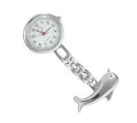 HEALEEP Dolphin Shaped Nurse Pocket Watch Steampunk Brooch Style Fashionable Hanging Watch for Nurses Durable Timepiece with Numbers