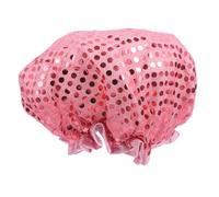 HEALEEP Double Shower Cap for Women Reusable Sequin Bath Cap Hair Cover for Swimming Shower