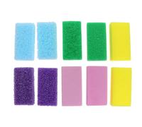 HEALEEP Double Side Pu Pedicure Stone Callus Remover Tool 10pcs for Softening Skin and Removing Dead Hard Skin Random Color Suitable for Travel and Bathroom Use