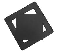 HEALEEP Drywall Access Door with Scratch-Resistant Abs Plastic, Versatile Match Design, 6.89 Inch Black Access Panel for Utility Lines and Electrical Boxes, for Bathroom and Office Use