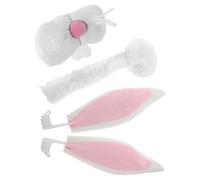 HEALEEP Easter Bunny Car Flag Pink Plush Rabbit Ears Auto Decoration Kit without Lights Easter Car Accessories Vehicle Trim