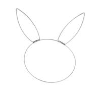 HEALEEP Easter Bunny Head Metal Wreath Frame Large Rabbit Head Iron Circle Ornament Seasonal Home Décor DIY Floral Accent