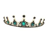 HEALEEP Elegant Baroque Style Tiara Crown for Women Vintage Bridal Hair Accessory for Weddings Parties and Engagements Retro Design with Stable Ring Ends for Secure Fit