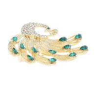HEALEEP Elegant Rhinestone Peacock Brooch Pin for Women Decorative Animal Jewelry Accessory Versatile Luxury Corsage for Wedding Dress Scarves Hats Bags Adds Sophistication and Charm