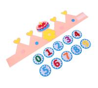 HEALEEP Felt Number Cake Birthday Hat for Boys Soft Comfortable Party Crown Unique Design for First Year Celebrations and Birthday Parties