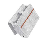 HEALEEP Felt Storage Organizer Pouch with Sturdy Frame for Bedside Sofa Hanging Dormitory and Home Use Air-permeable Hanging Bag for Sundries Space-saving Pocket in Light Grey