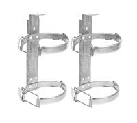 HEALEEP Fire Extinguisher Wall Mount Holder Heavy Duty Iron Brackets 2Pcs for Office and Emergency Quick Release Setup