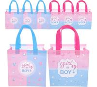 HEALEEP Gender Reveal Bags and Not Easy to Break 8pcs Non-woven Fabric with Alphabet Print, Wrapping Presents for Gender Reveal Party, Suitable for Jewelry and Candy
