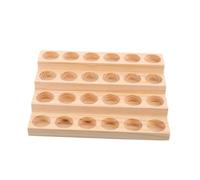 HEALEEP Glass Bottle Display Stand Wooden Essential Oil Bottle Showing Shelf for Home Use Rack for Kitchen