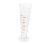 HEALEEP Glass Measuring Beaker Heat Resistant Laboratory Triangular Cup with Clear Scale for Precise Science Experiments and Easy Pouring Lightweight Glass for Accurate Liquid Measurement