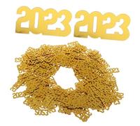 HEALEEP Gold Year Eve Party Confetti Scatters PVC Table Decor Safe Home Ornament for Invitations Centerpieces Greeting Cards and Festive Celebration Supplies