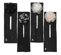 HEALEEP Hair Bun Maker Shaper for Women Cloth Hair Styling Tool Black 4pcs with Easy-to-use Bun Donut Design Designed for Running and Prom
