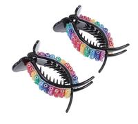 HEALEEP Hair Clips Comfortable Ergonomic Workmanship 2pcs Non-slip Strong Hold Plastic Claw Clip Hairpin for Women and Girls Suitable for Ceremonies and New Year's Day