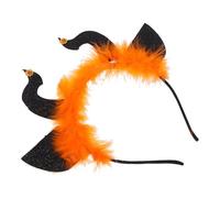 HEALEEP Halloween Devil Horns Headband Comfortable Abs Cloth Party Hair Hoop for Cosplay Dress-up Events Fit for Various Head Polyester Rhinestone Decor