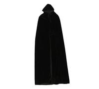 HEALEEP Halloween Witch Cape Costume Cloak Black Velour for Parties Cosplay and Halloween Decorations Durable and Comfortable Design