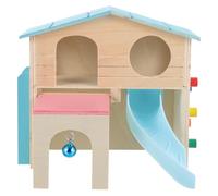 HEALEEP Hamster Hideout Wooden Slide Platform Sturdy Legs, for Hamster and Hedgehog Exercise and Rest