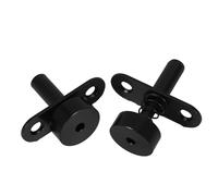 HEALEEP Heavy Duty Black Pivot Hinge for Decorative Partitions and Screen Doors, Spring Loaded Rotating Shaft Door Hardware Kit for Home Decor and Gate Installation