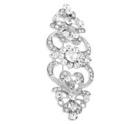 HEALEEP Heavy Duty Safety Pins and Crystal Brooches for Women in Silver Alloy with Lightweight Comfort and Elegant Charm, for Professional Attire and Daily Wear