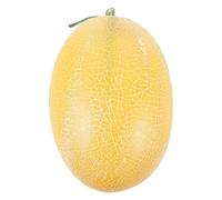 HEALEEP High Detail Artificial Cantaloupe Model Plastic Simulation Fruit Photography Props for Early Childhood Education and Still Life Painting Fake Melon Decor