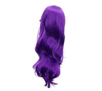 HEALEEP High Temperature Purple Curly Wig for Women Long Natural-looking Hairpiece for Cosplay Party Dancing Stage Performance Heat Resistant Synthetic Extension