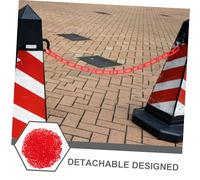 HEALEEP High-visibility Plastic Safety Chain for Crowd Control with Weather-resistant Material Warning Color for Road Cones Pillars No Parking Signs and Safety Barricades