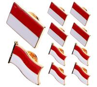HEALEEP Indonesia Flag Pin Badges with Good Decorative Effect 6pcs Metal Brooches Alloy Material and Easy to Use for Leisure Occasions Or Formal Events