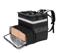 HEALEEP Insulated Food Carrier Backpack Large Thermal Food Warmer Bag with Expandable Pocket Reflective Strips Oxford Fabric Wear Resistant for Camping