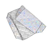 HEALEEP Insulated Quilt Freezer Cabinet Cover Deep Freezer Top Cover Protector Upright Outdoor Refrigerator Polyester Silver