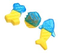 HEALEEP Interactive Dog Molar Made of Sturdy Tpr Material 3pcs Back to School with Fish Shape to Promote Jaw Muscle Development and Provide a Washable Dog Designed for Aggressive Chewers