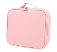 HEALEEP Large Portable Cosmetic Holder Multi Functional Pink Makeup Bag with Sturdy Zipper Closure for Travel Toiletries and Organizing for Home Gym Camping and Business Trips