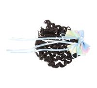 HEALEEP Long Curly Wavy Wig High Temperature Silk Fabric Lightweight Comfortable with Bow Hair Accessory for Women for Prom Party and Photo Shot