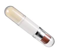 HEALEEP Makeup Fiber Foundation Retractable Double-headed Brush for and Man-made Bristles, Multi-use and Washable Design, for Daily Blush Business Travel