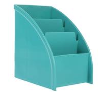 HEALEEP Makeup Organizer Storage Holder Green Large Capacity Plastic with Divided Compartments Practical Decorative Table Organizer for Desk for Classrooms and School Desktops
