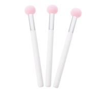 HEALEEP Makeup Sponges Pen 3pcs Small Mushroom Head Powder Puff Nbr Latex Cosmetic Concealer Tools with White Handle for Women’s Foundation Blending and Cushion Application