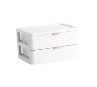HEALEEP Makeup Storage Holder for Multi-layer Drawer Type and White Plastic Tabletop Organizing Storage Box Practical and Wear-resistant Daily Necessities Cosmetics