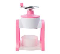 HEALEEP Manual Hand Operated Ice Crusher Small Household Ice Crushing Tool in Pink for Kitchen and Bar Use