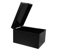 HEALEEP Medicine Box Organizer Storage with Lid Acrylic Lightweight Black Compact Storage Container for Medicine Capsules, Easy to Suitable for Office and Schools