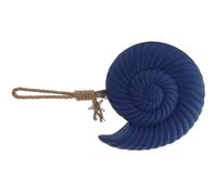 HEALEEP Mediterranean Style Nautical Hanging Ornament Wooden Blue Conch Pendant Double-sided Wall Decoration for Beach Restaurant and Party Decoration